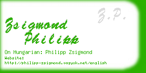 zsigmond philipp business card